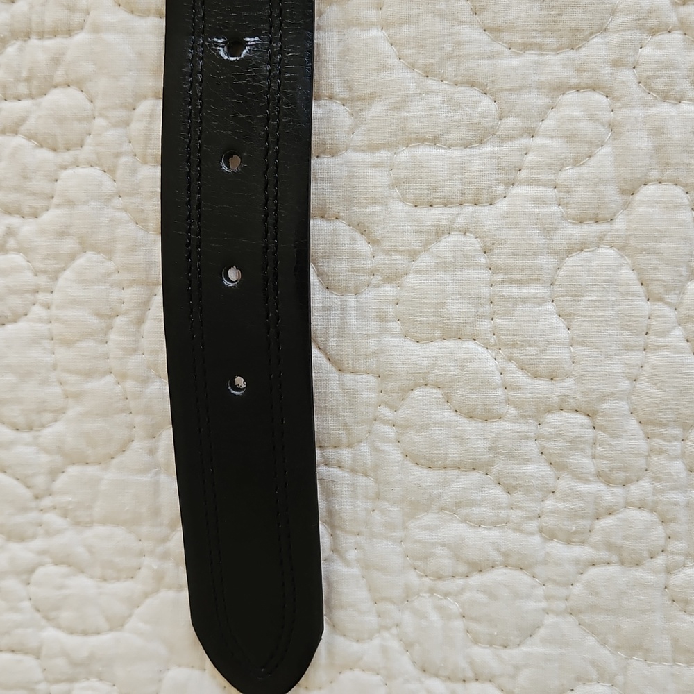 BOSCA Men's Black Leather Dress Belt Sz 36 - Picture 9 of 13